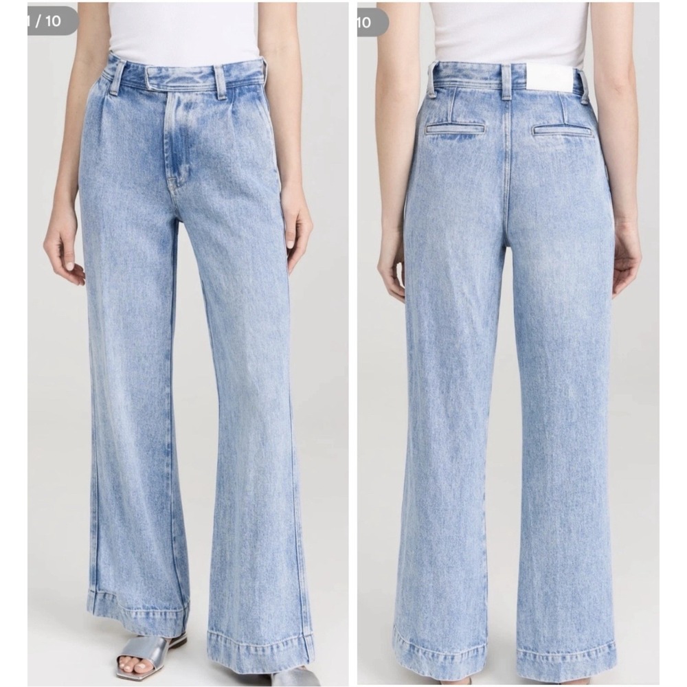 7 For All Mankind Wide Leg Pleated Trouser Jeans Sz 27